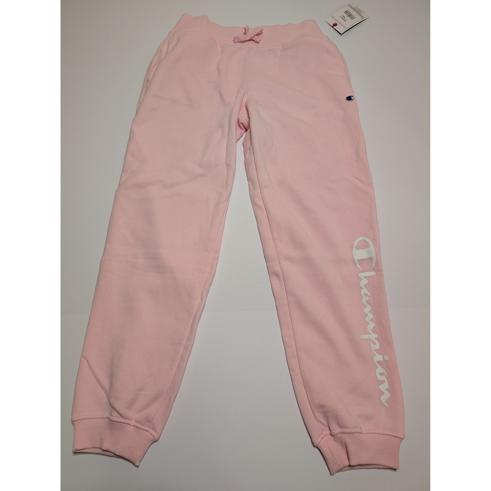 Champion Kids Girls Light Pink Fleece Jogger Sweatpants CAG617 Size Large L NWT